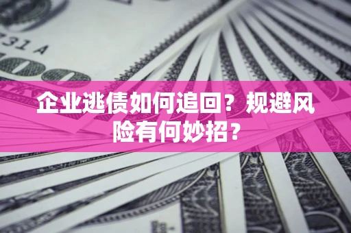 武汉企业逃债如何追回？规避风险有何妙招？