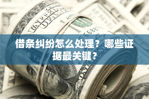 武汉借条纠纷怎么处理？哪些证据最关键？