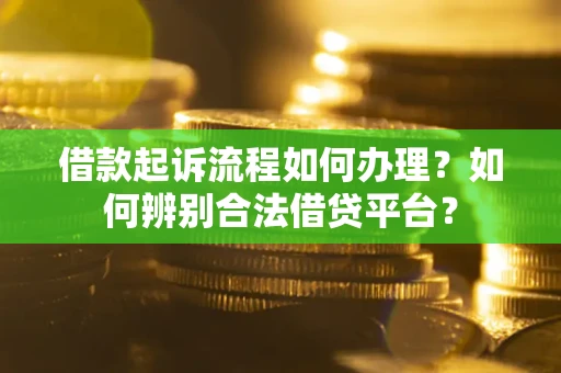 武汉借款起诉流程如何办理？如何辨别合法借贷平台？