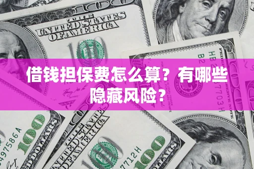 武汉借钱担保费怎么算？有哪些隐藏风险？