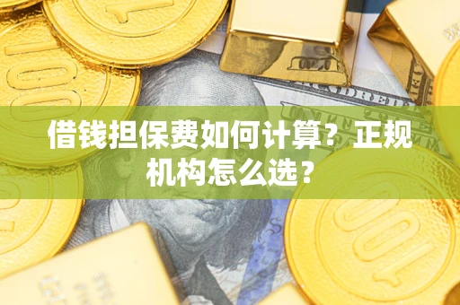 武汉借钱担保费如何计算？正规机构怎么选？