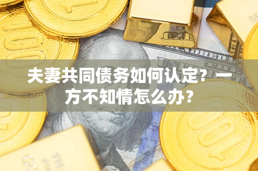 武汉夫妻共同债务如何认定？一方不知情怎么办？