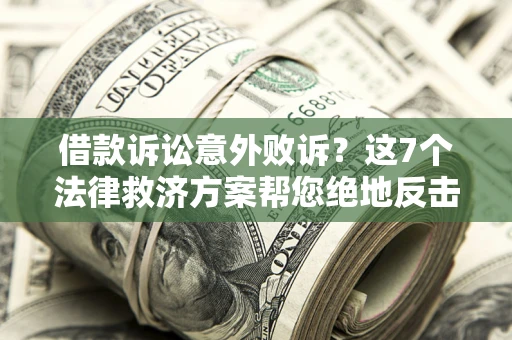 武汉借款诉讼意外败诉？这7个法律救济方案帮您绝地反击！
