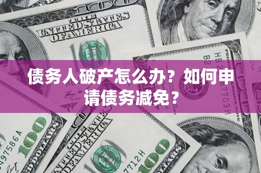 武汉债务人破产怎么办？如何申请债务减免？