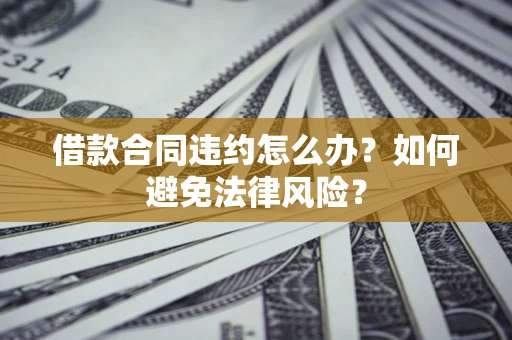武汉借款合同违约怎么办？如何避免法律风险？