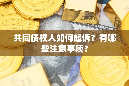 武汉共同债权人如何起诉？有哪些注意事项？