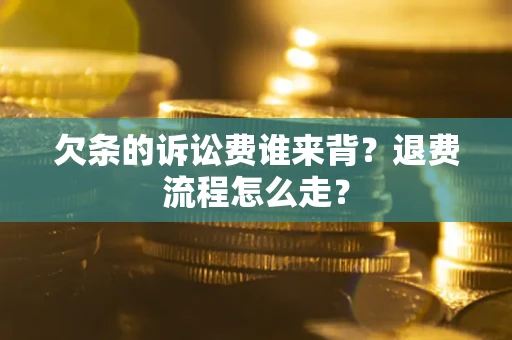 武汉欠条的诉讼费谁来背？退费流程怎么走？