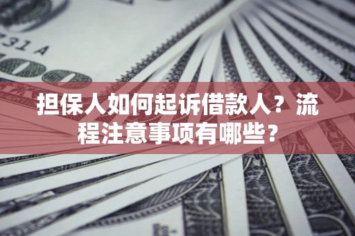 武汉担保人如何起诉借款人？流程注意事项有哪些？