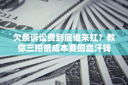 武汉欠条诉讼费到底谁来扛？教你三招低成本要回血汗钱